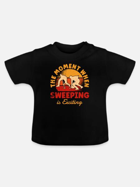 Curling Sport Curling - Baby Bio-T-Shirt mit Rundhals - Schwarz