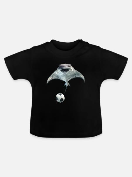 Stachelrochen - Baby Bio-T-Shirt mit Rundhals - Schwarz