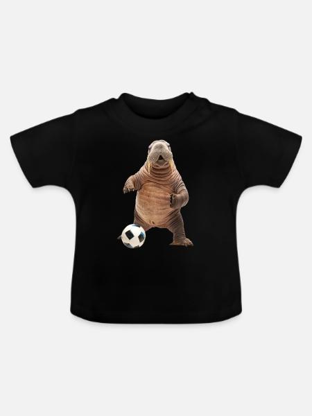 Walross - Baby Bio-T-Shirt mit Rundhals - Schwarz