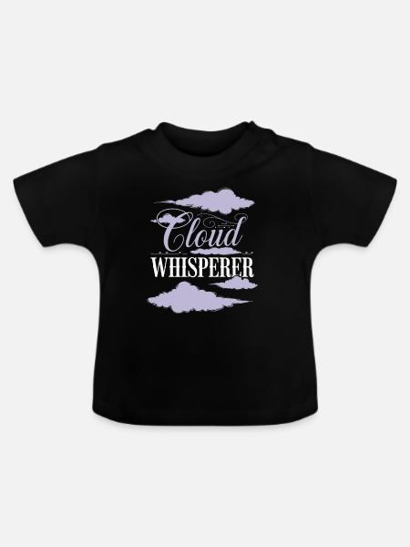 Wolkenblick, Entspannender Himmel, Verträumte - Baby Bio-T-Shirt mit Rundhals - Schwarz
