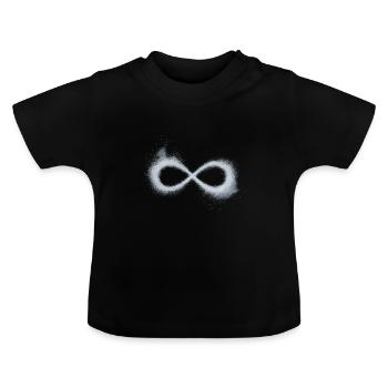 Unendlichkeit - Baby Bio-T-Shirt mit Rundhals - Schwarz - Vorne