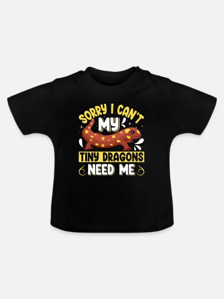 Molch - Baby Bio-T-Shirt mit Rundhals - Schwarz