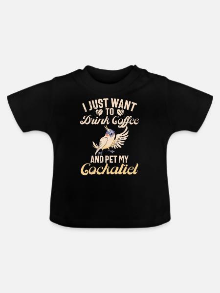 Cockatiel Gifts - Baby Bio-T-Shirt mit Rundhals - Schwarz