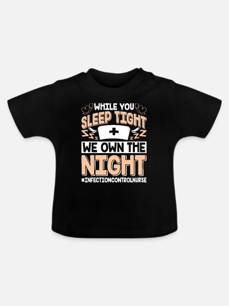 Pflegekraft Infektionskontrolle - Baby Bio-T-Shirt mit Rundhals - Schwarz