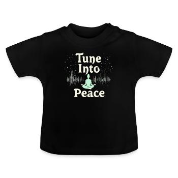 Musicothérapie, Guérison émotionnelle, Relaxation - T-shirt bio col rond Bébé - noir - Devant