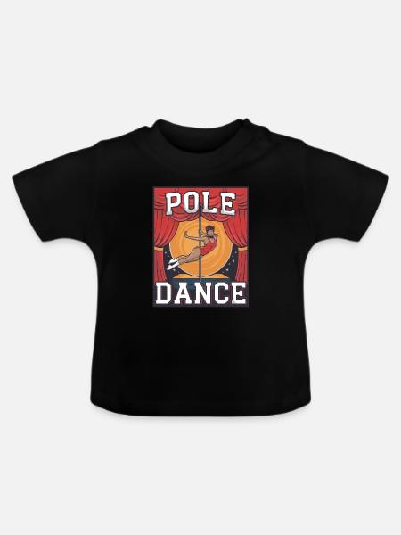 Pole Dance Pole Tänzerin Stangentanz - Baby Bio-T-Shirt mit Rundhals - Schwarz