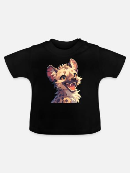 Hyänen Hyäne - Baby Bio-T-Shirt mit Rundhals - Schwarz