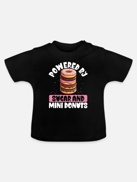 Donuts Donut - Baby Bio-T-Shirt mit Rundhals - Schwarz