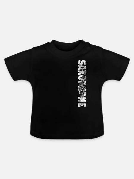 Saxophone Saxophone - Baby Bio-T-Shirt mit Rundhals - Schwarz