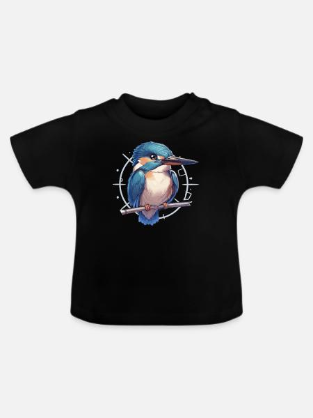 Eisvögel Eisvogel - Baby Bio-T-Shirt mit Rundhals - Schwarz