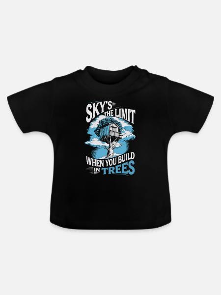 Baumhausbauer Diy-baumhausbau - Baby Bio-T-Shirt mit Rundhals - Schwarz