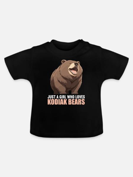 Kodiakbären Kodiakbär - Baby Bio-T-Shirt mit Rundhals - Schwarz