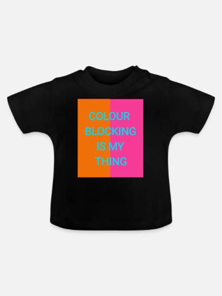 Farben mix - Baby Bio-T-Shirt mit Rundhals - Schwarz