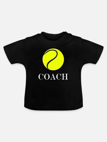Tennistrainer - Baby Bio-T-Shirt mit Rundhals - Schwarz