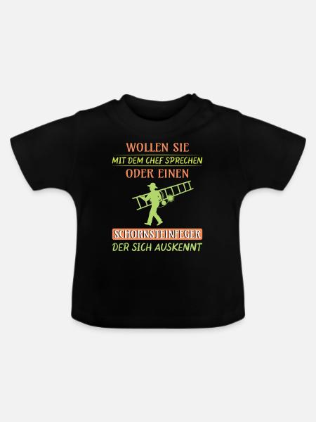 Schornsteinfeger Herren - Baby Bio-T-Shirt mit Rundhals - Schwarz