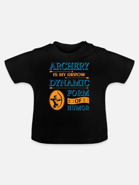 Bogenschießen Bogenschütze - Baby Bio-T-Shirt mit Rundhals - Schwarz