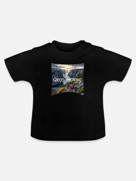 Gros Morne Canada - Baby Bio-T-Shirt mit Rundhals - Schwarz