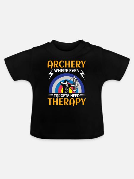 Bogenschießen Bogenschütze - Baby Bio-T-Shirt mit Rundhals - Schwarz