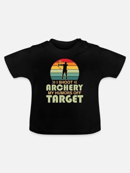 Bogenschießen Bogenschütze - Baby Bio-T-Shirt mit Rundhals - Schwarz