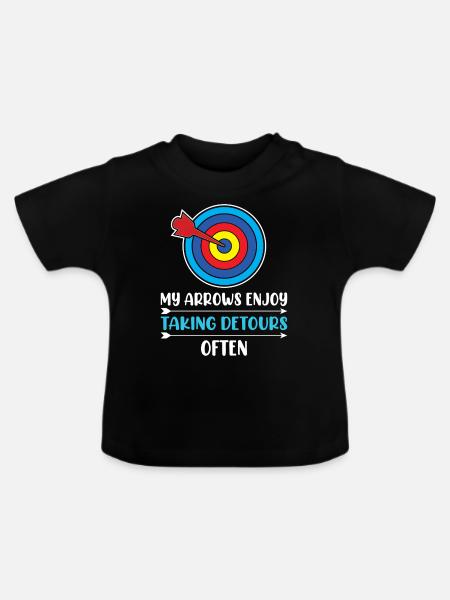 Bogenschießen Bogenschütze - Baby Bio-T-Shirt mit Rundhals - Schwarz