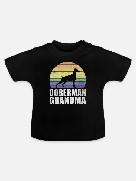 Doberman Gifts - Baby Bio-T-Shirt mit Rundhals - Schwarz