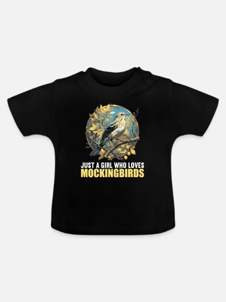 Spottdrosseln Spottdrossel - Baby Bio-T-Shirt mit Rundhals - Schwarz