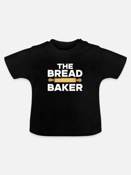 Baking Bakery Baker - Baby Bio-T-Shirt mit Rundhals - Schwarz