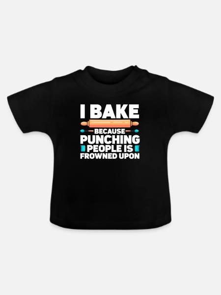Baking Bakery Baker - Baby Bio-T-Shirt mit Rundhals - Schwarz