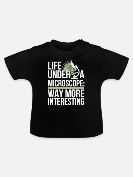 Microscope Enthusiast Lab Technician Science - Baby Bio-T-Shirt mit Rundhals - Schwarz