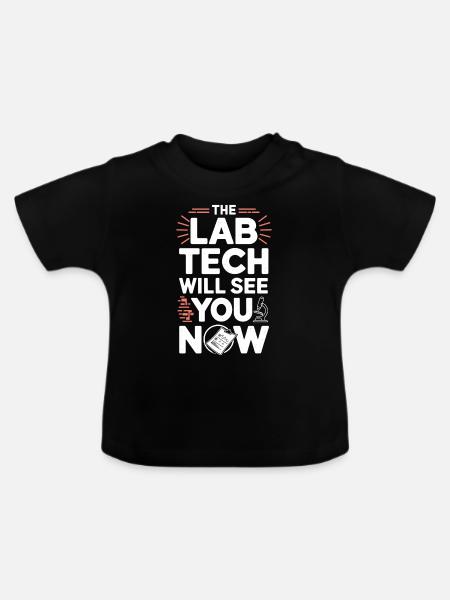 Microscope Enthusiast Lab Technician Science - Baby Bio-T-Shirt mit Rundhals - Schwarz