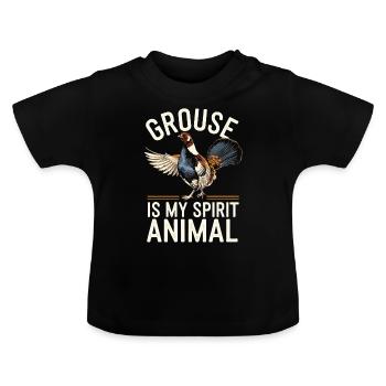 Auerhahn - Baby Bio-T-Shirt mit Rundhals - Schwarz - Vorne