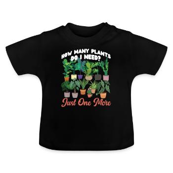 Amateur de plantes Jardinage Combien - T-shirt bio col rond Bébé - noir - Devant