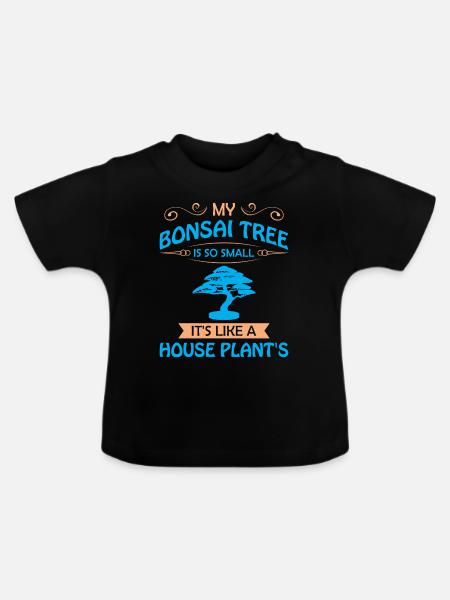 Bonsai Tree - Baby Bio-T-Shirt mit Rundhals - Schwarz