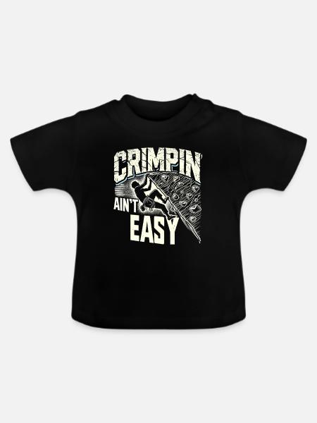 Crimpen ist nicht einfach - Baby Bio-T-Shirt mit Rundhals - Schwarz