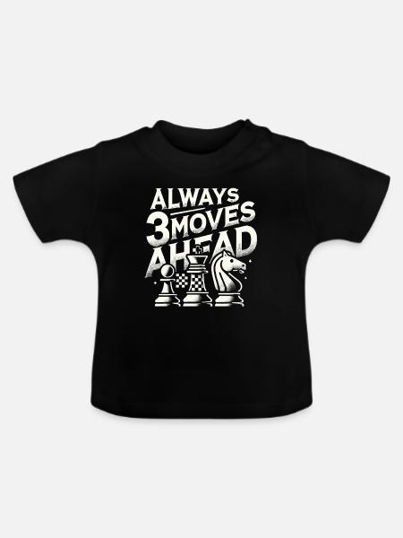 Immer 3 Züge voraus - Baby Bio-T-Shirt mit Rundhals - Schwarz