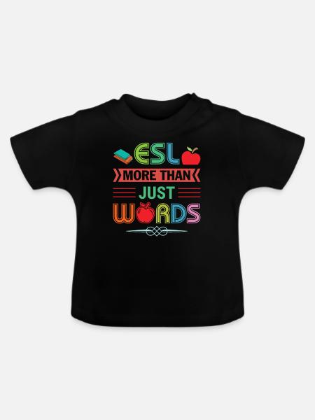 ESL-Lehrer ESL Unterricht - Baby Bio-T-Shirt mit Rundhals - Schwarz