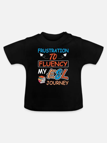 ESL-Lehrer ESL Unterricht - Baby Bio-T-Shirt mit Rundhals - Schwarz