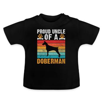 Doberman Gifts - Baby Bio-T-Shirt mit Rundhals - Schwarz - Vorne