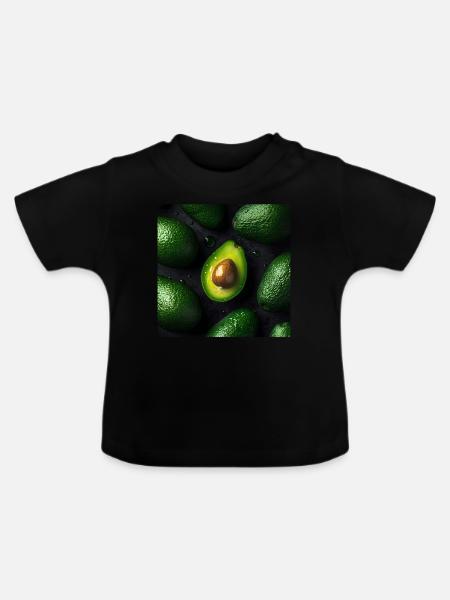 Avocado - Baby Bio-T-Shirt mit Rundhals - Schwarz