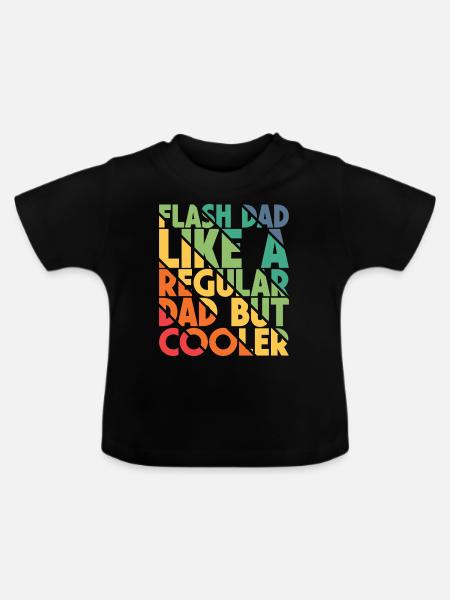 Bouldering Flash Papa Boulderer - Baby Bio-T-Shirt mit Rundhals - Schwarz