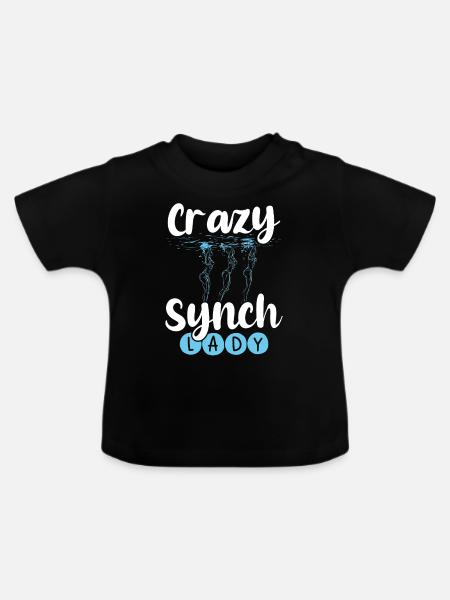 Synchronschwimmen Synchro Schwimmer - Baby Bio-T-Shirt mit Rundhals - Schwarz