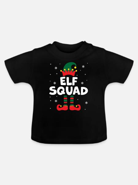 elf squad Zeichenfläche 1 - Baby Bio-T-Shirt mit Rundhals - Schwarz
