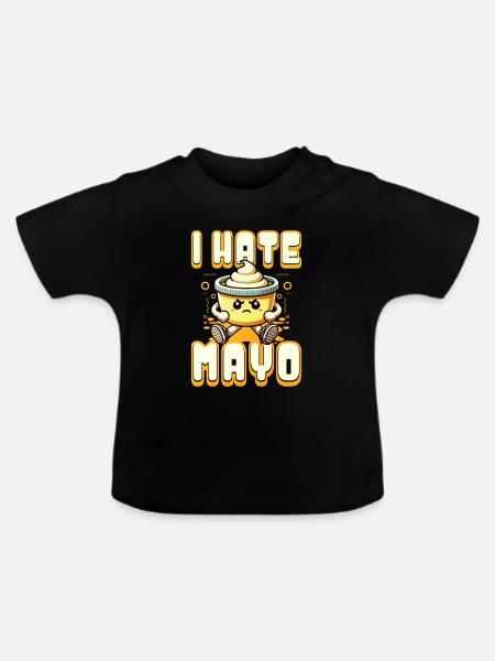 Mayonnaise - Baby Bio-T-Shirt mit Rundhals - Schwarz