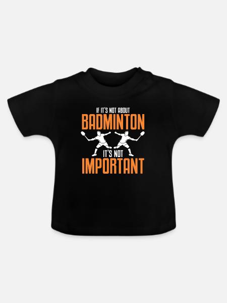 Badminton Player - Baby Bio-T-Shirt mit Rundhals - Schwarz