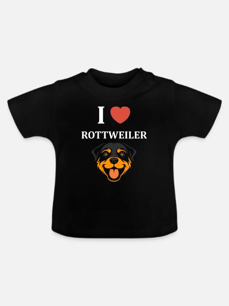 Rottweiler - Baby Bio-T-Shirt mit Rundhals - Schwarz