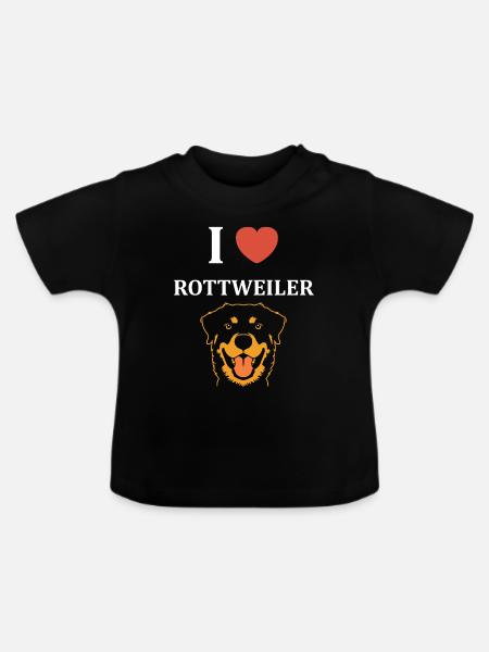 Rottweiler - Baby Bio-T-Shirt mit Rundhals - Schwarz