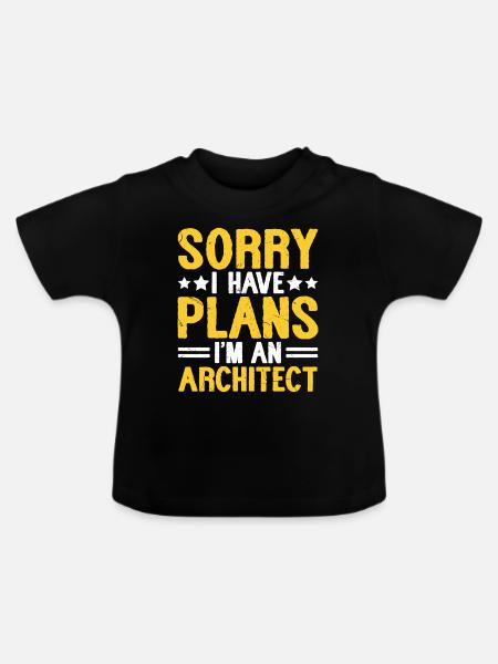 Architekt - Baby Bio-T-Shirt mit Rundhals - Schwarz