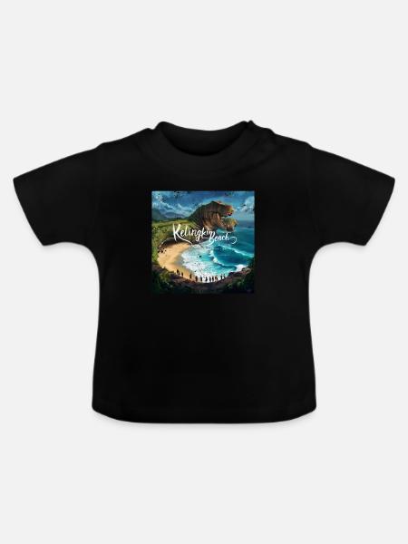 Kelingking Beach - Baby Bio-T-Shirt mit Rundhals - Schwarz