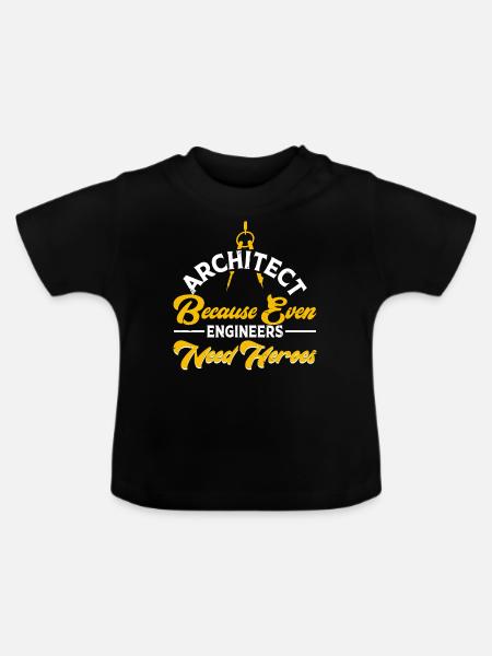 Architekt - Baby Bio-T-Shirt mit Rundhals - Schwarz