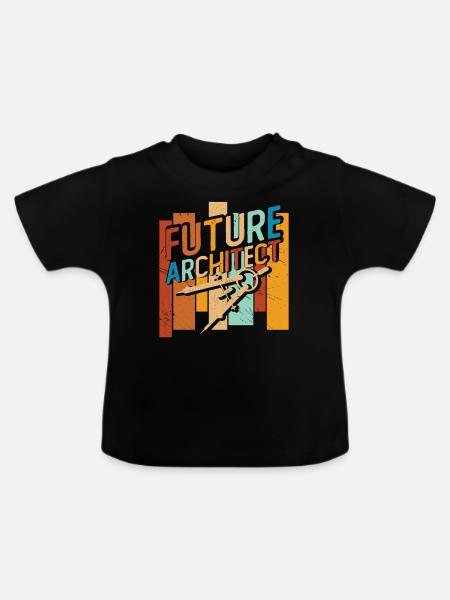 Architekt - Baby Bio-T-Shirt mit Rundhals - Schwarz